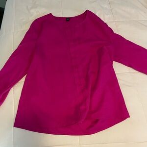 SHEIN hot pink blouse